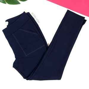 Aella Blue Mid Rise Stretchy Ankle Skinny Legging Pants